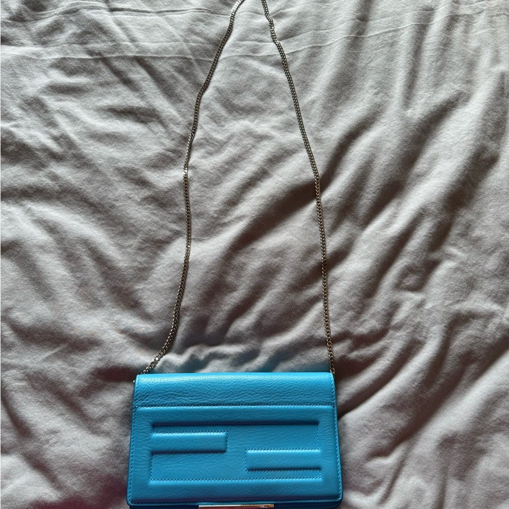 Fendi Blue Chain Strap Women's Bag